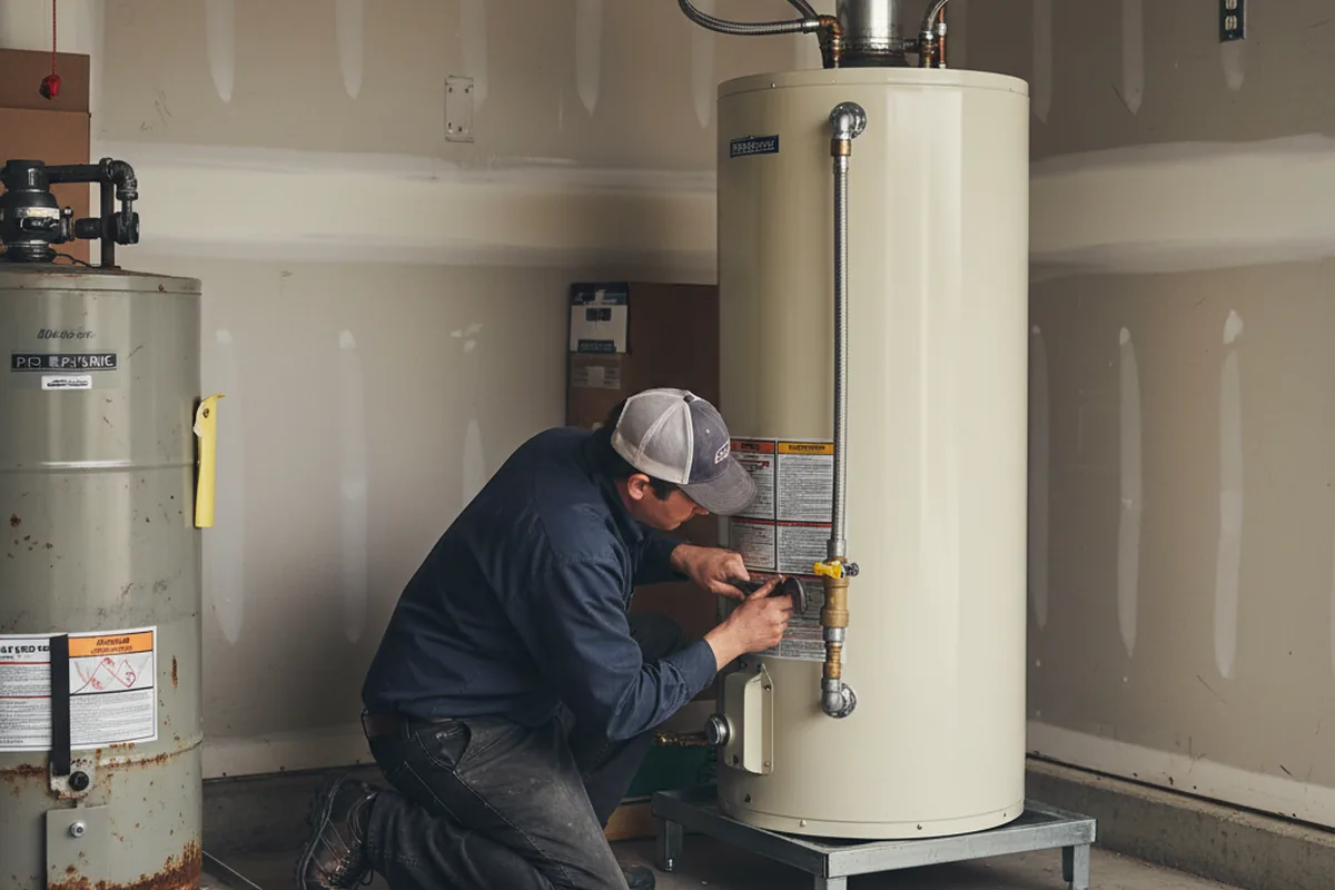 Water heater and shutoff valve replacement in Milwaukee